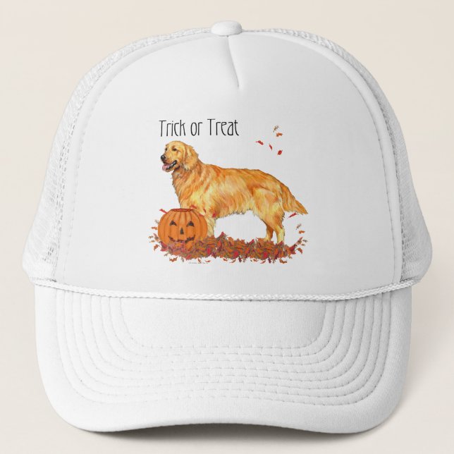 Casquette Golden Retriever Halloween (Devant)