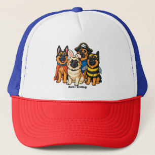 Casquette Golden Shepherd Ghost Dog Halloween drôle Éffrayan