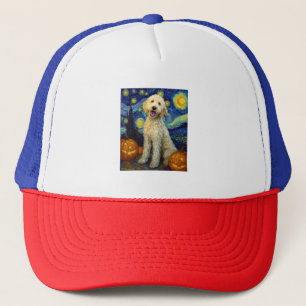 Casquette Goldendoodle Chien Mignon Halloween Jack O Lantern