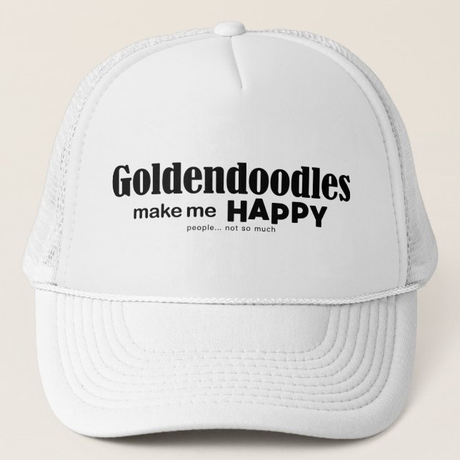 Casquette Goldendoodles Me Rendre Heureux (Devant)