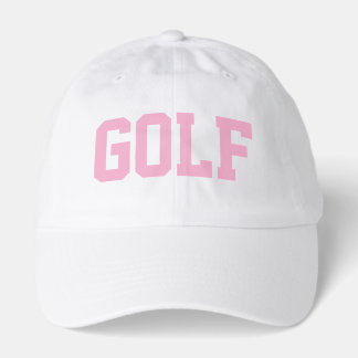 Casquette GOLF Amusant Gras Rose Athlétique Texte Fond Blanc