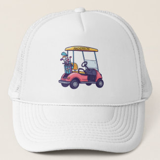 Casquette Golf Cart Clubs Monogram Name Trucker Hat