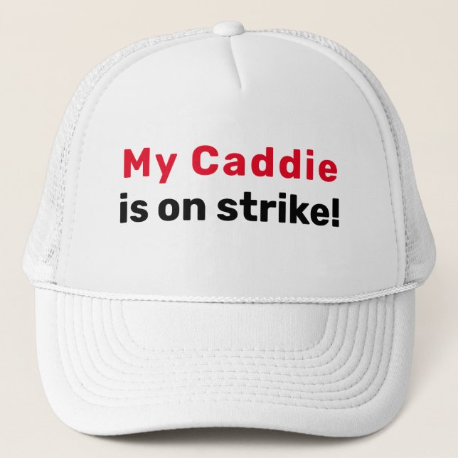 Casquette Golf Infusion "Mon caddie est en grève!" (Devant)