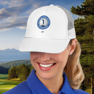 Casquette Golf personnalisé pour femmes Moderne Bleu & Blanc