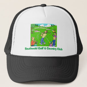 Casquette Golfeur joue au golf et a un coup chanceux.