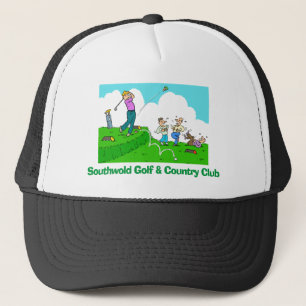Casquette Golfeur joue au golf et rate son coup.
