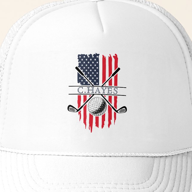 Casquette Golfeur Patriotique Drapeau Américain (Créateur téléchargé)