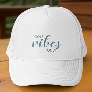 Casquette Golfeur Sportif Turquoise Vibes de Golf Uniquement