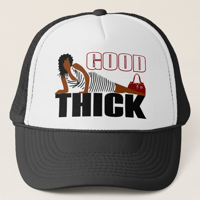 Casquette Good Thick - Femme en robe rayée noire (Devant)