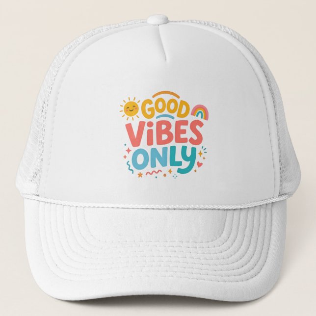 Casquette Good vibes only Retro Trucker Hat  (Devant)