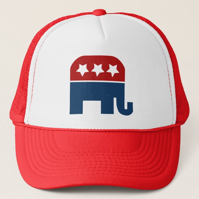 Casquette GOP éléphant Logo design républicain (Devant)