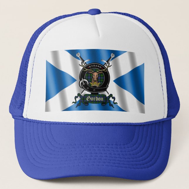 Casquette Gordon Clan Badge Scottish Trucker Hat (Devant)