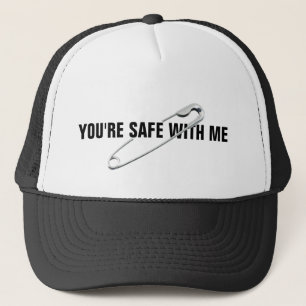 Casquette Goupille de sécurité "vous êtes sûrs avec moi"