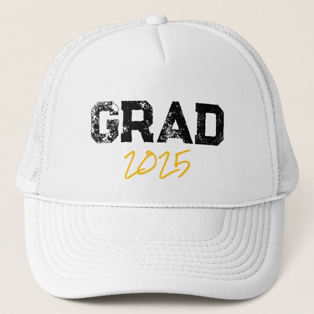 Casquette GRAD 2025 Couleurs de l'école Senior Fun (Devant)