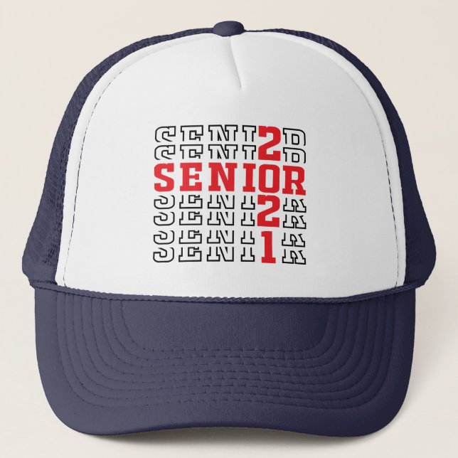 Casquette Graduation 2021, Classe De 2021, Senior 2021 (Devant)