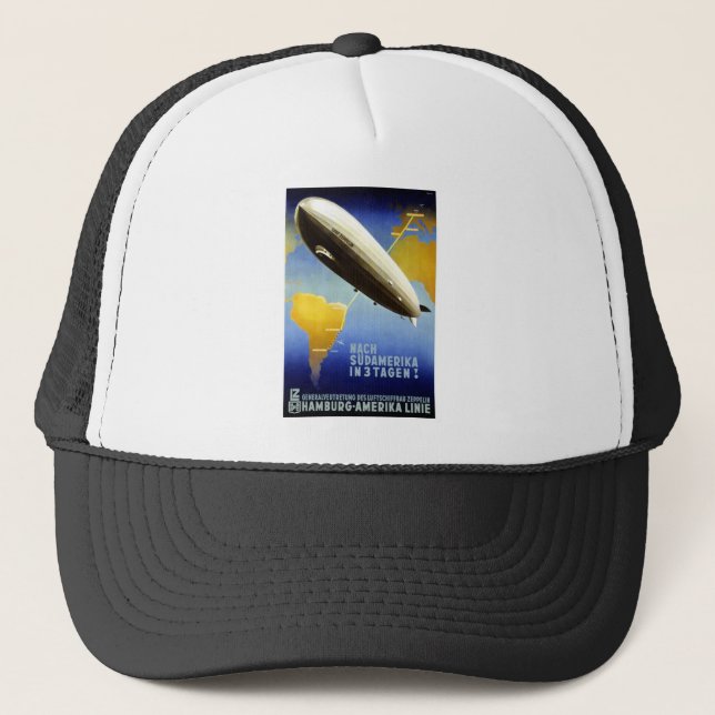 Casquette Graf Zeppelin Vintage German Travel (Devant)