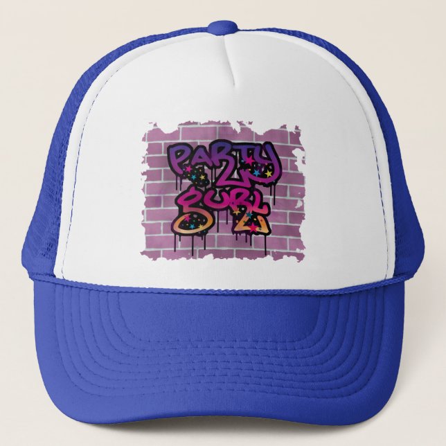 Casquette graffiti de fête (fille) (Devant)