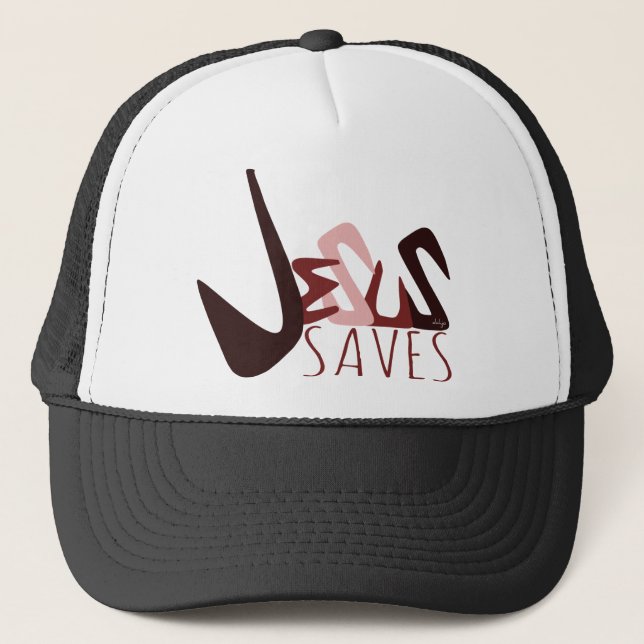 Casquette GRAFFITI JÉSUS ÉPARGNE en rouge (Devant)