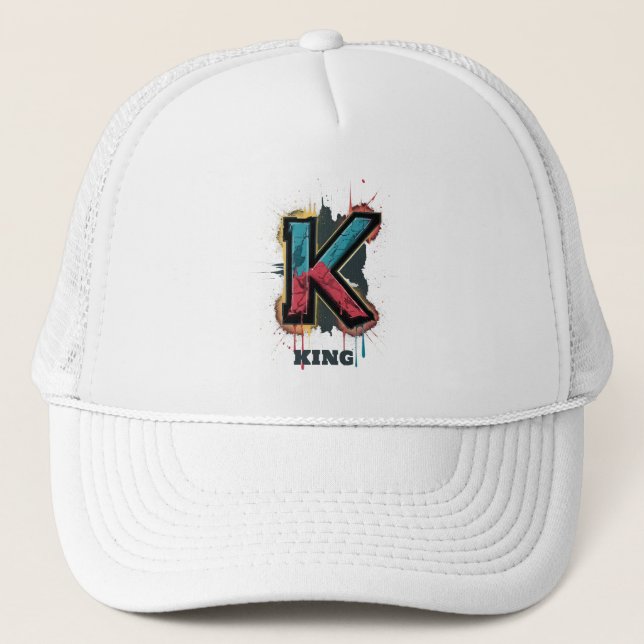 Casquette Graffiti K Bold One-Letter personnalisable (Devant)