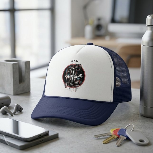 Casquette Graffiti personnalisable "I" de style urbain (Créateur téléchargé)