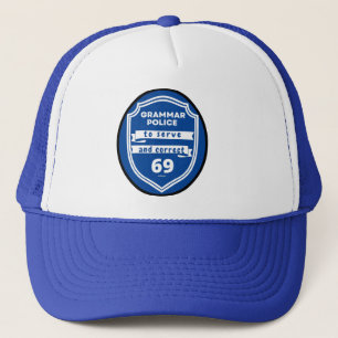 Casquette GRAMMAR POLICE TO SERVE AND CORRECT funny