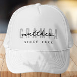 Casquette Grampa Moderne Élégante Fête des pères simple<br><div class="desc">Ce design simple et moderne est composé de la typographie de san serif.</div>
