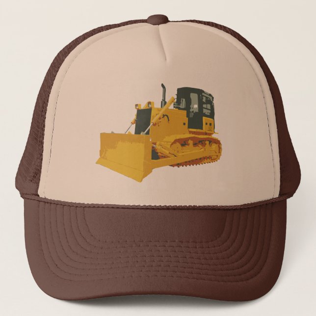 Casquette Grand bouteur de construction sur des voies (Devant)