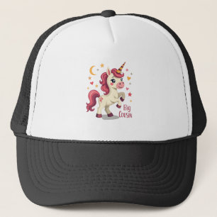 Casquette Grand Cousin Licorne Vintage Mignon Enfants Typogr