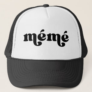 Casquette Grand-mère noire et blanche mémé français