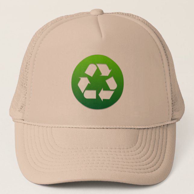 Casquette Grand panneau vert de recyclage (Devant)