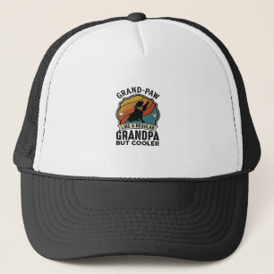 Casquette Grand Paw Grand-père Chien Rétro Coucher de soleil