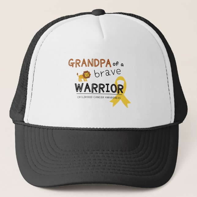 Casquette grand-père brave guerrier cancer lion Trucker Hat (Devant)