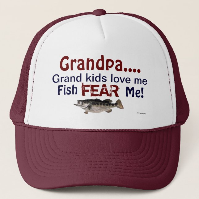 Casquette Grand-Père...Grand-Enfants M'Aime Poisson Peur Moi (Devant)