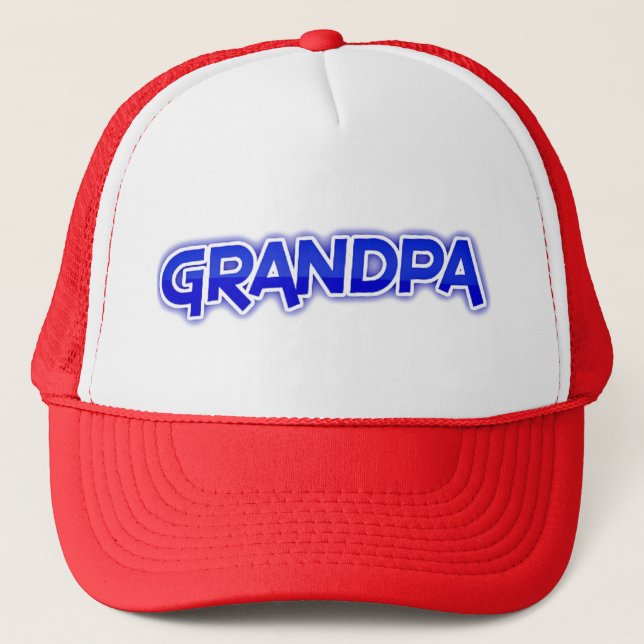 Casquette Grand-père (lettres bleues) (Devant)