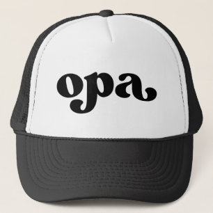 Casquette Grand-père noir et blanc rétro Opa allemand