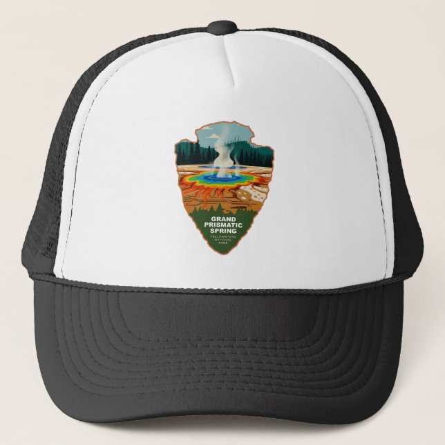 Casquette Grand Prismatic Spring Yellowstone Arrowhead (Devant)