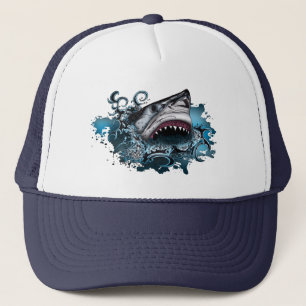 Casquette Grand Requin Blanc Vague Océanique