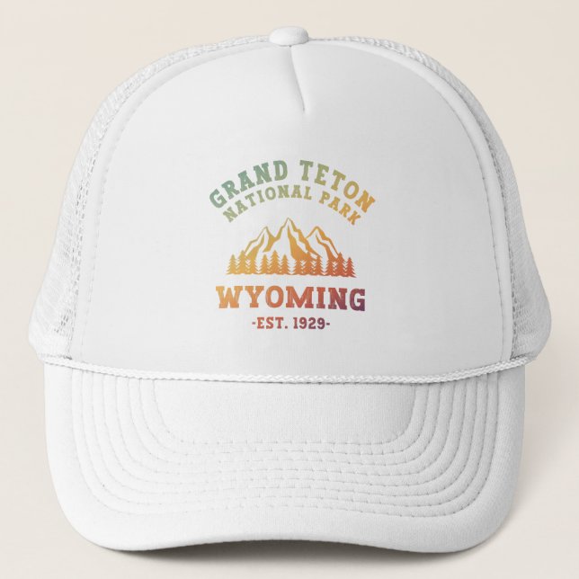 Casquette Grand Teton National Park Wyoming USA Gradient (Devant)