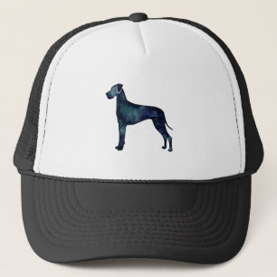 Casquette Grande Danse Chien noir Aquarelle Silhouette