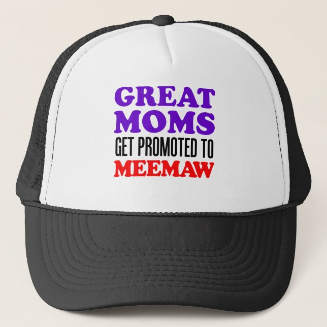 Casquette Grande maman promue Meemaw (Devant)