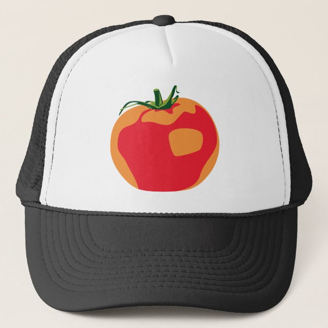 Casquette Grande tomate rouge (Devant)