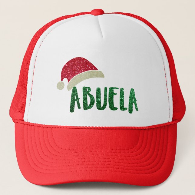 Casquette Grandma Abuela Claus Parties scintillant cadeau de (Devant)