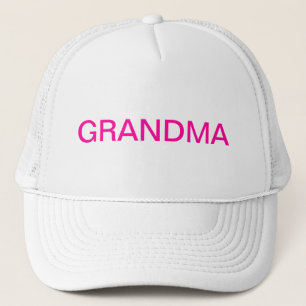 Casquette GRANDMA en lettres roses