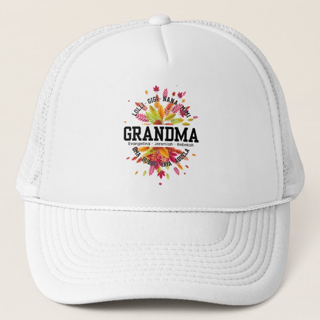 Casquette GRANDMA Nana Mimi Gigi Fête des Mères personnalisé (Devant)