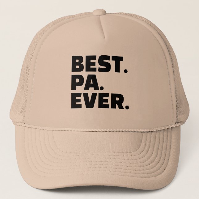 Casquette Grandpa Meilleure Pa Jamais Audacieuse Typographie (Devant)