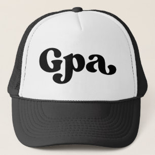 Casquette Grandpa noir et blanc rétro Gpa américain