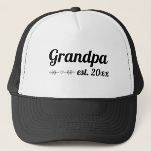 Casquette Grandpa Script Lettré À La Main Année Établie