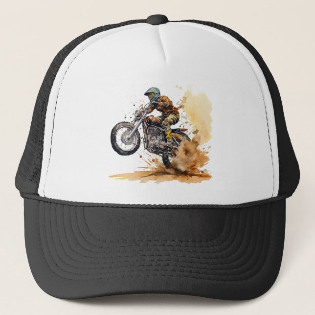 Casquette Graphique d'action Motocross Racing (Devant)