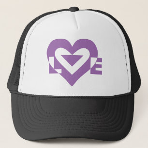 Casquette Graphique d'amour cool, violet