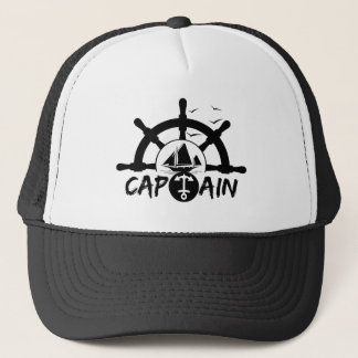 Casquette Graphique d'ancre de barre de capitaine nautique v